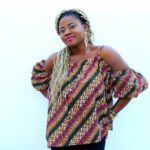Asantewa Off the shoulder African print top