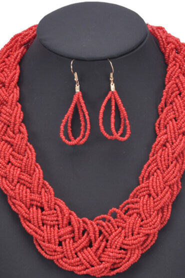 Big Bold Bohemian African Beads necklace sets- Gold - Image 3