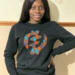 GYE NYAME AFRICAN PRINT BLACK SWEATSHIRT