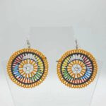 MASAAI HANDMADE GLASS-BEAD EARRINGS RED