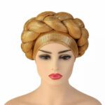 African/Nigerian Headtie Aso Eke Already Made Auto Gele