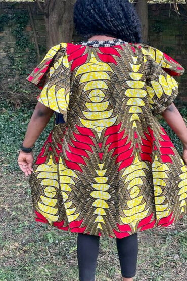 African Ankara Print Trench Kimono jacket - Image 9
