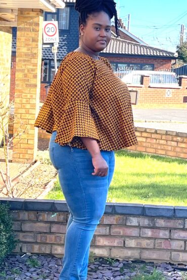 Ekana Plus Belted African flared sleeves top - Image 5