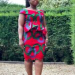 JULIE AFRICAN KENTE PRINT SMOCKED SKIRT SET -Pink