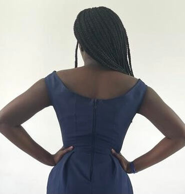 Sika Mixed African Pleated Dress - Image 3