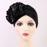 Rhinestone Black Pre-Tied Head Wrap
