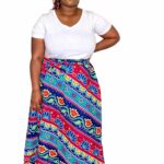 African Ankara Print Maxi Skirt