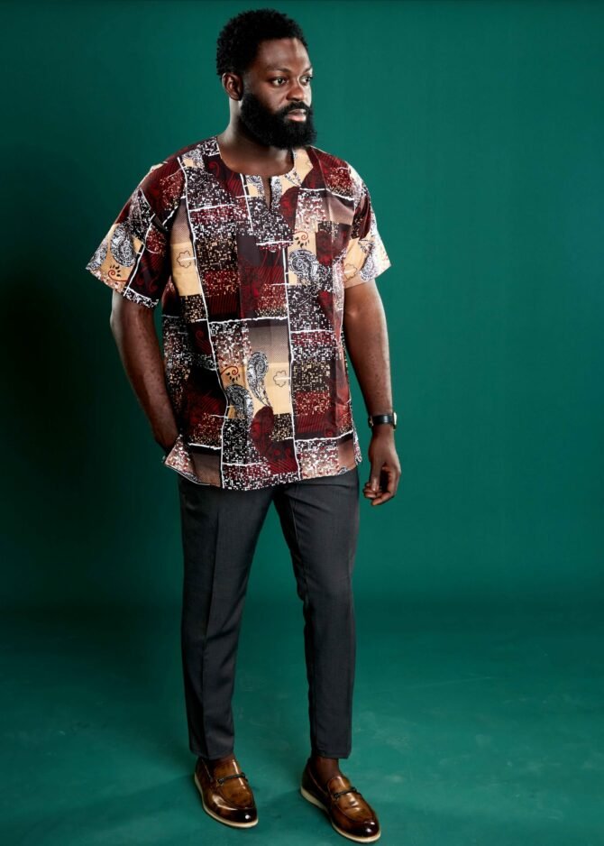 Kwawo David African Men’s Shirt - African clothing store - Fabafrk