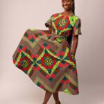 African Ankara Print Barbs MIDI Dress