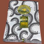AKu Black and White Ankara African Wax Print.