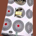 AMA Black and White Ankara African Wax Print.