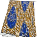 Ankara African Orange Wax Print