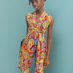 African Ankara DD Halter Neck Multi-Way Kids Playsuit