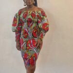 African Ankara print Marie Shirred Dress