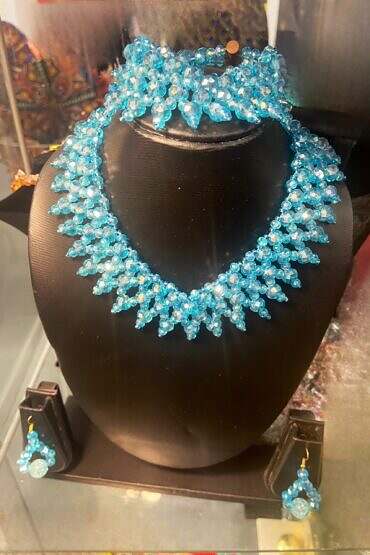 Elegant Wedding Traditional Marriage Occasion Beaded necklace set. - Image 4