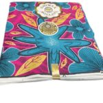 Ankara African Ohimaa guaranteed Wax Print Pink /Blue