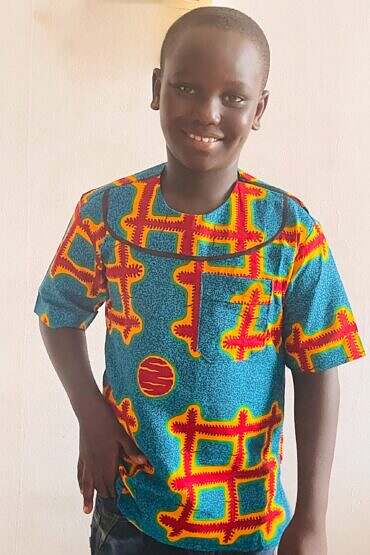 African Ankara Print Junior Fence Design Kaftan Top - Image 3
