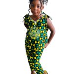 African Ankara Print Lady T Top and Trousers set.