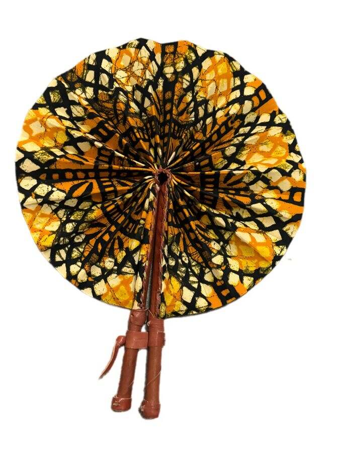 African Ankara Gettie Hand Fan