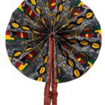 African Ankara Barb Hand Fan