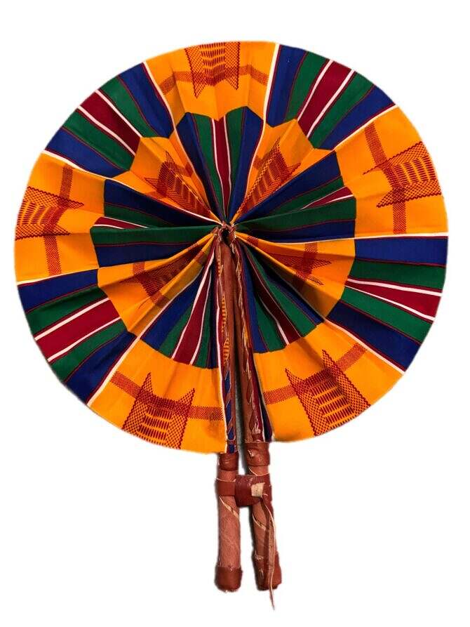 African Ankara Alo Hand Fan