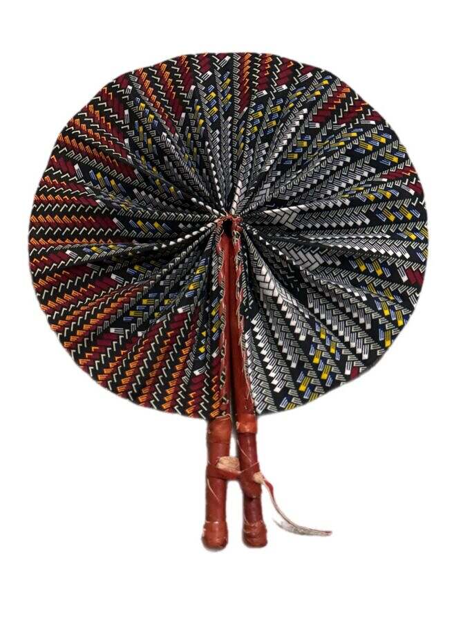 African Ankara Hand Fan AMA