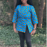 African Ankara Print Slit Side Top