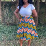 African Ankara Dee Midi Skirt
